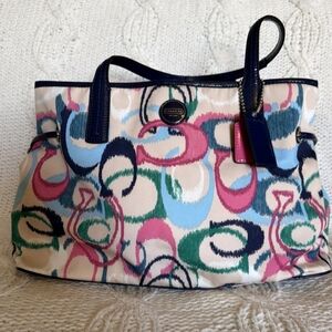 Authentic Coach Ikat Carry All NWT